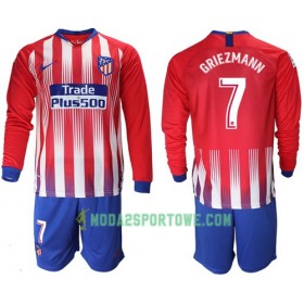 Koszulka Atlético Madryt Griezmann 7 Dziecięcy Domowe Stroje Piłkarskie 2018/19 Długi Rękaw